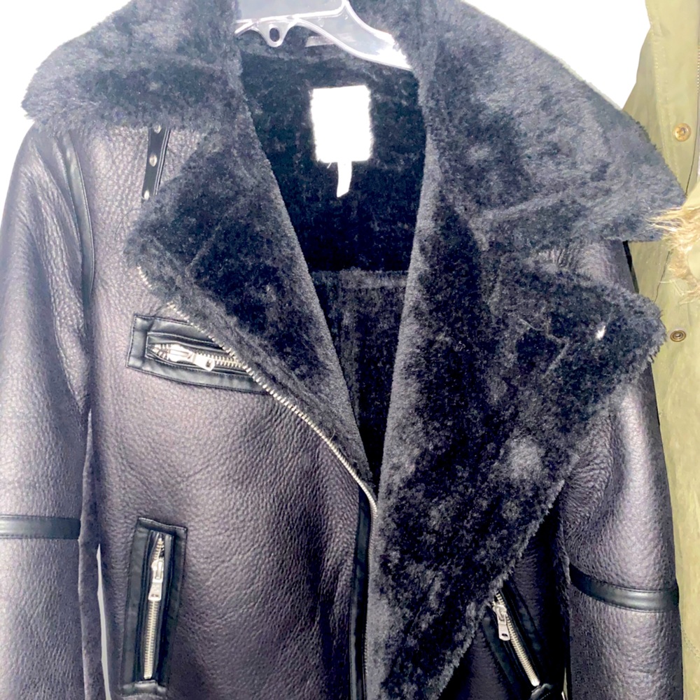 Leather jacket.
